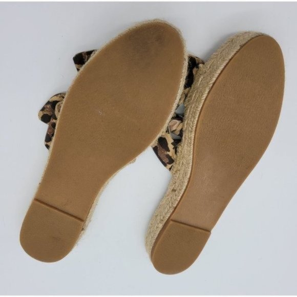 Loeffler Randall Leopard bow tie strappy espadrille sandals Size 10 - Picture 7 of 8